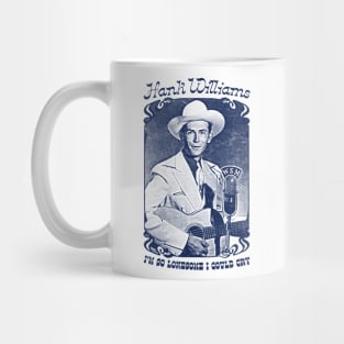 Hank Williams /// Vintage Faded Style Fan Design Mug